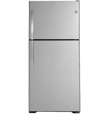 image of GE - 19.2 Cu. Ft. Top-Freezer Refrigerator - Stainless Steel