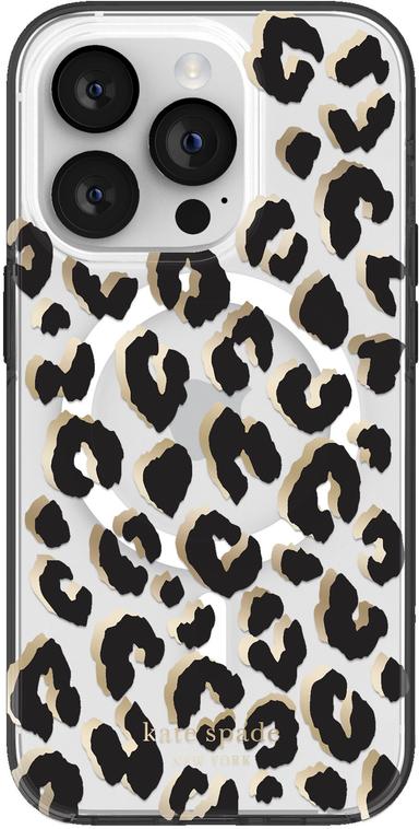 image of kate spade new york - Protective Hardshell Magsafe Case for iPhone 14 Pro - Leopard