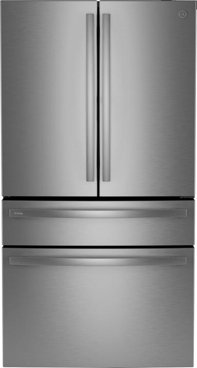 image of GE Profile - 28.7 Cu. Ft. 4 Door French Door Refrigerator  with Dual-Dispense AutoFill Pitcher - Stainless Steel